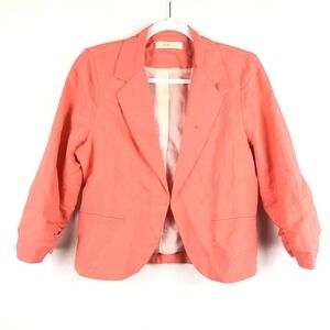 Womens Blazer Size Large‎ L Light Weight Coral  Mybajee Collection (BM-1)